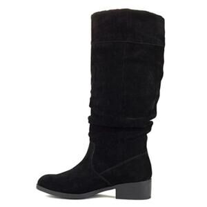 Cougar Carla Tall Suede Boots Black Winter Weatherproof Slouchy Size 8